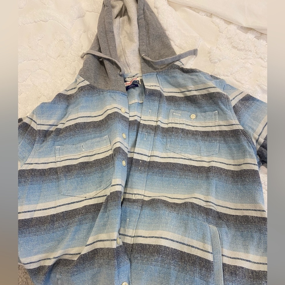 Johnnie O Blue Flannel Hoodie